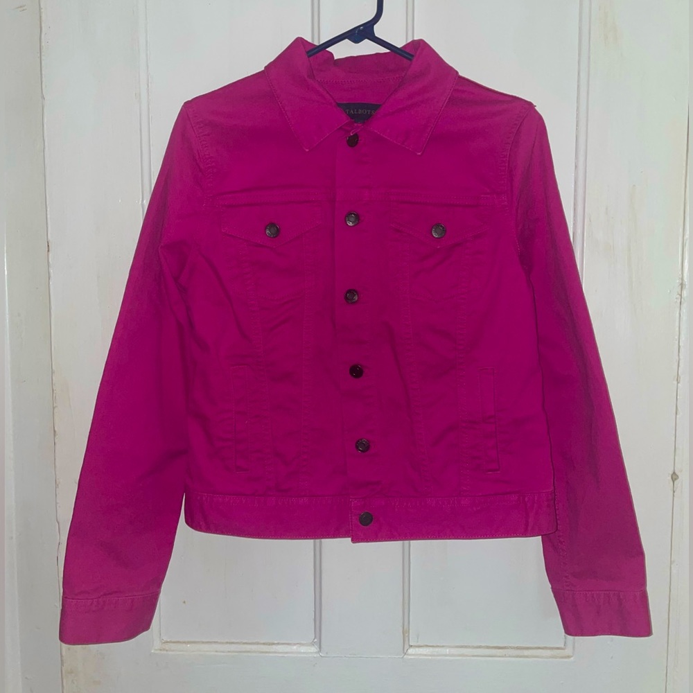 Women’s denim jean jacket in pink